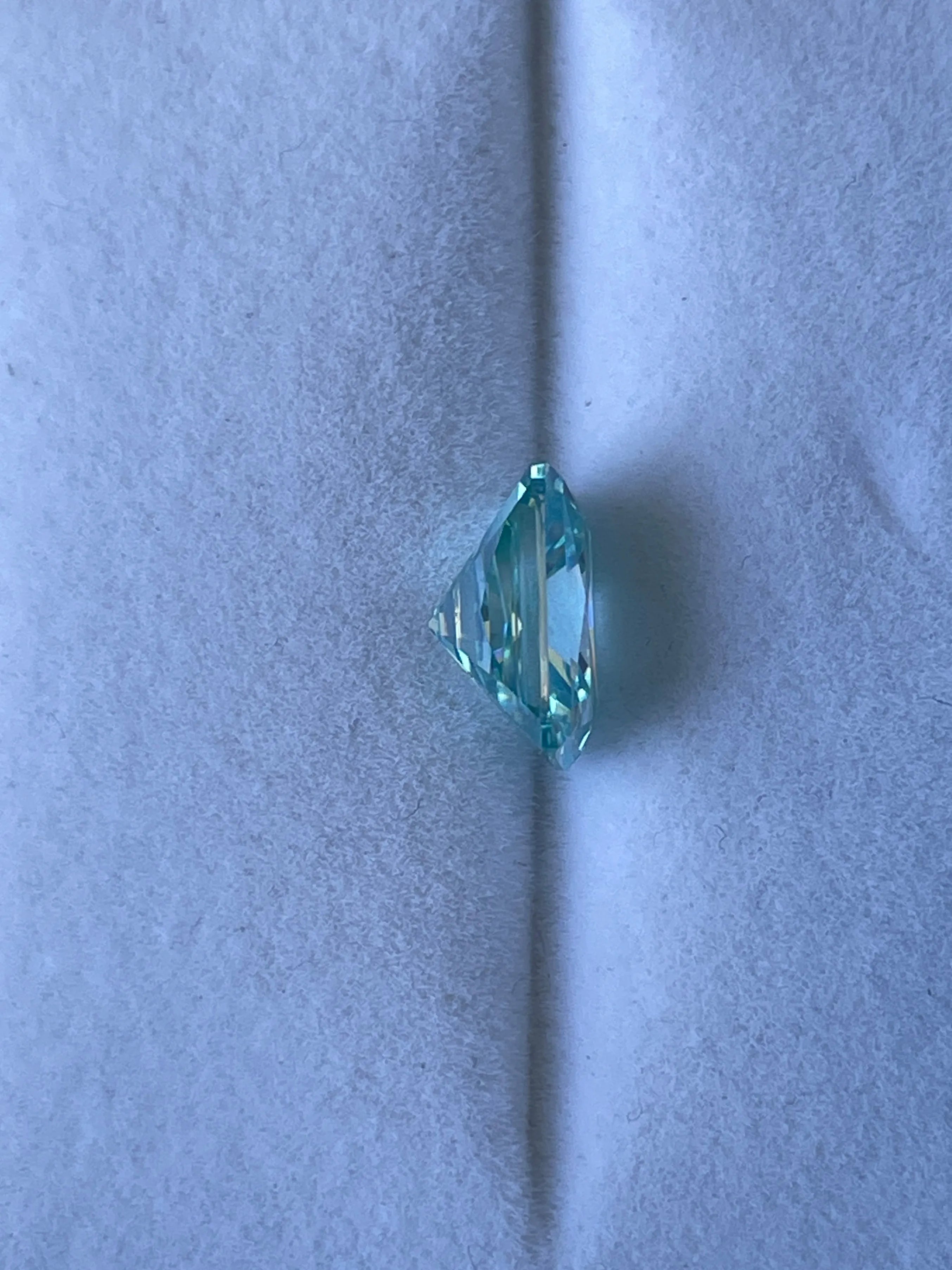 Doveggs radiant 4ct accident color blue moissanite loose stone