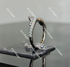 Doveggs curved crown moissanite /lab grown diamond wedding band(one piece of wedding band only)-1.7mm band width