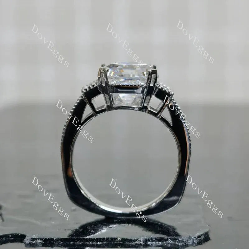 DovEggs pave side stones engagement ring only semi-mount only(Exclusively to DovEggs Stones)