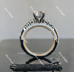 Doveggs round side stone moissanite engagement ring