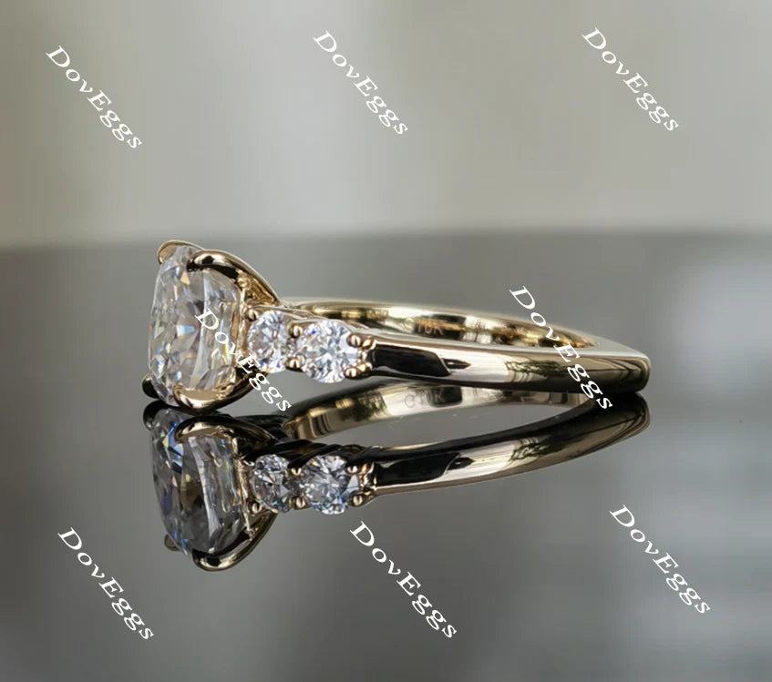 Doveggs side stone engagement ring only semi-mount only(Exclusively to DovEggs Stones)
