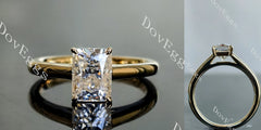 Doveggs radiant solitaire moissanite engagement ring