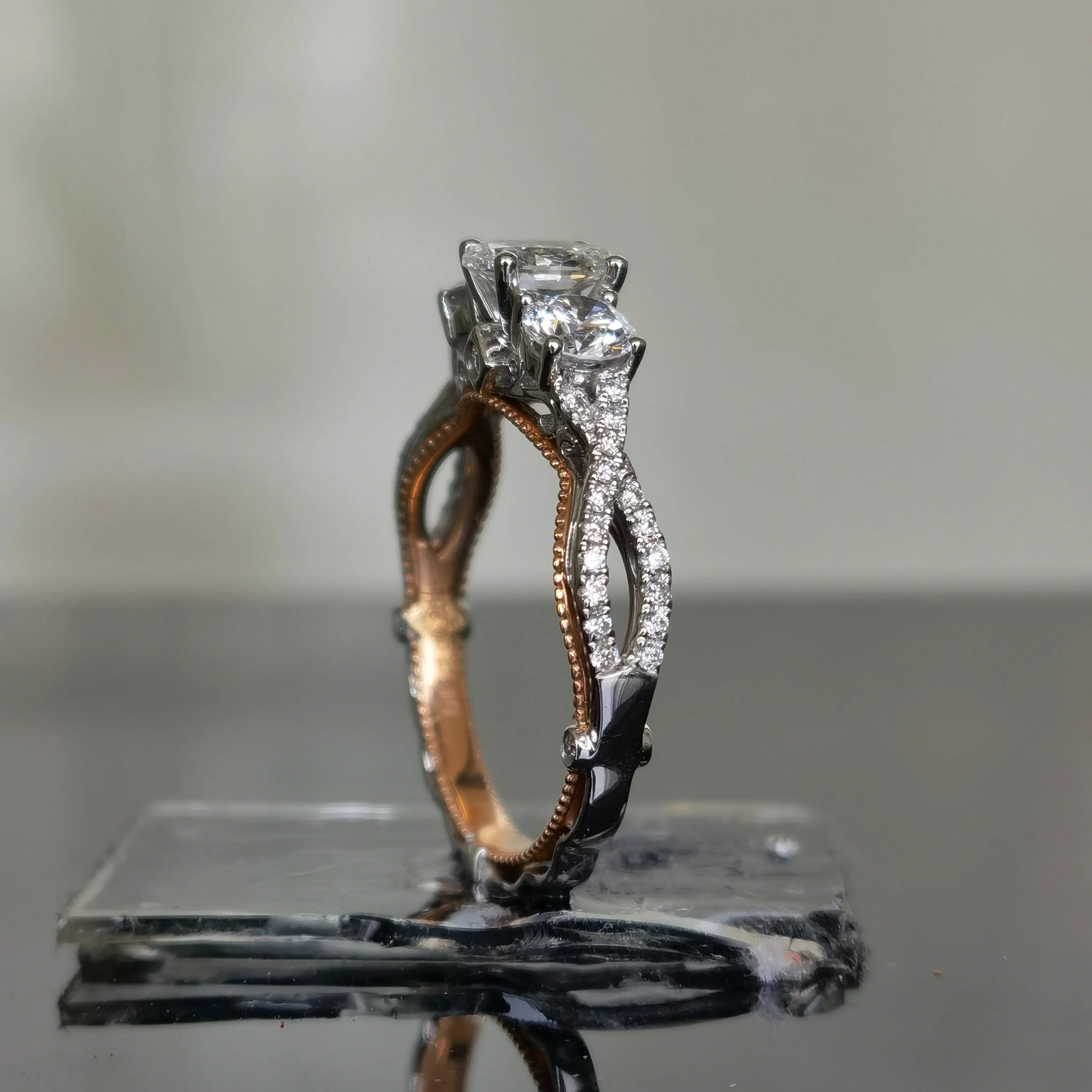 doveggs oval lab created diamond CVD engagement ring(size 7)