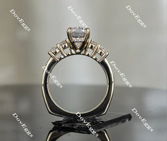 Doveggs side stone engagement ring only semi-mount only(Exclusively to DovEggs Stones)