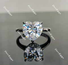 The Melissa solitaire heart moissanite engagement ring