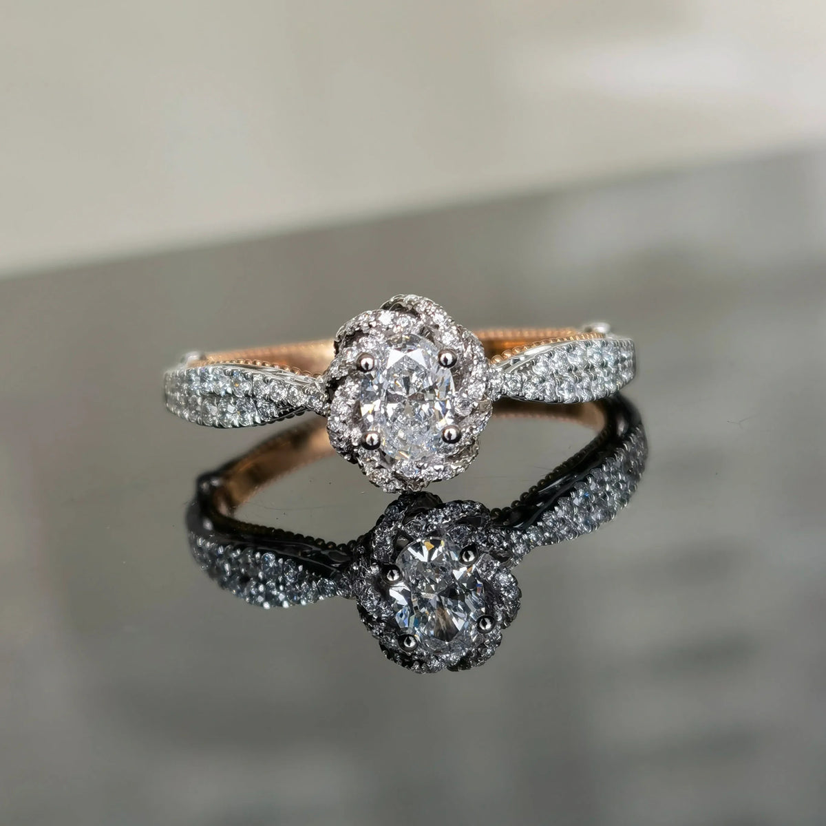 doveggs 0.5 carat oval lab created diamond CVD engagement ring(size 11.5)