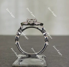 The aviator's floral Asscher moissanite engagement ring