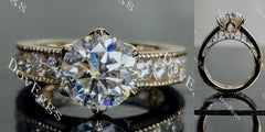 Tin’s Royal Solitaire round full eternity channel set moissanite engagement ring