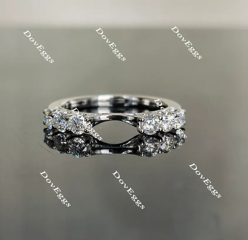 Doveggs round moissanite/lab grown diamond wedding band-1.7mm band width