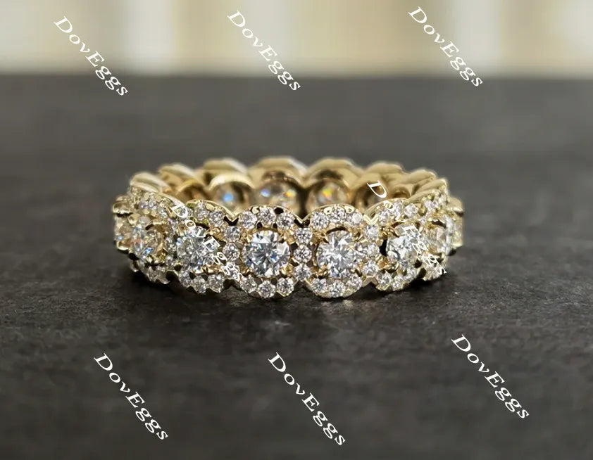 The Tamara full eternity moissanite/lab grown diamond wedding band-5.8mm band width
