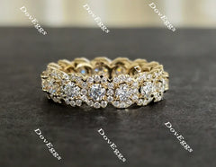 The Tamara full eternity moissanite/lab grown diamond wedding band-5.8mm band width