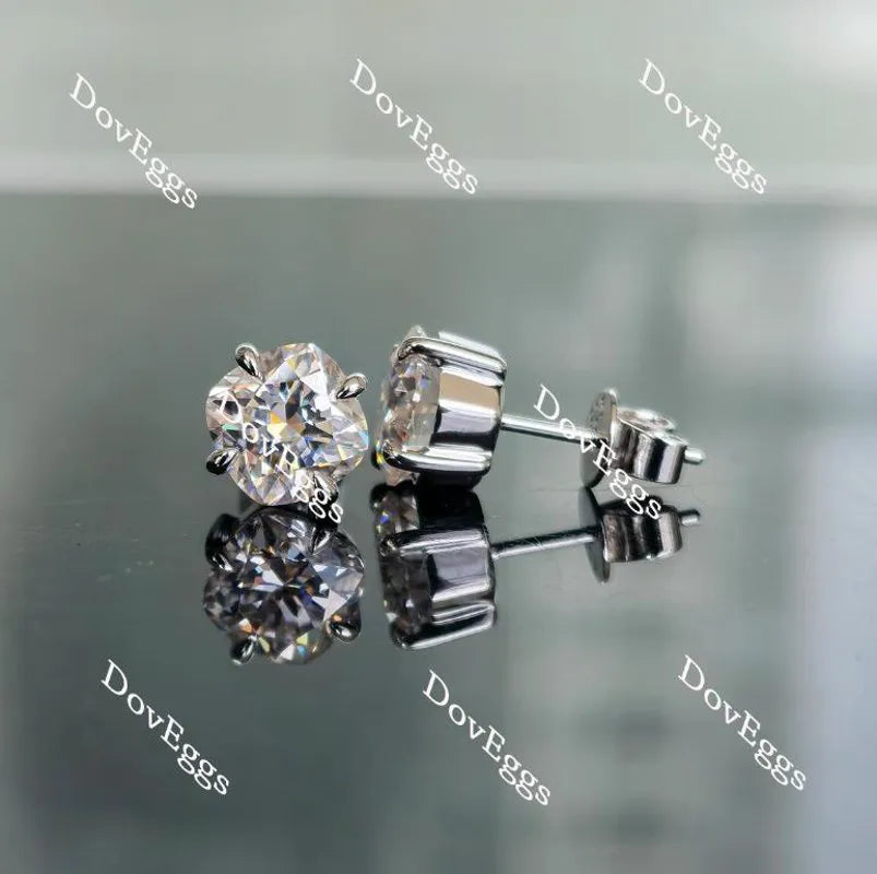 Doveggs solitaire cushion solitaire moissanite stud earrings for women