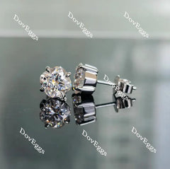 Doveggs solitaire cushion solitaire moissanite stud earrings for women