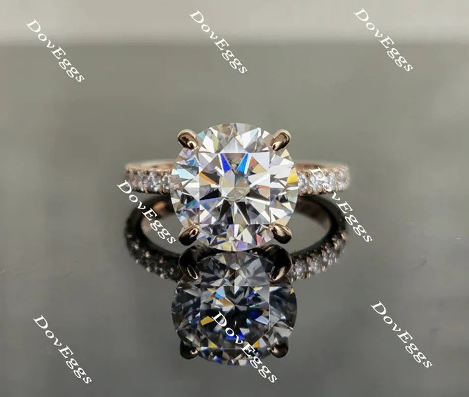 Doveggs eternity pave engagement ring only semi-mount only(Exclusively to DovEggs Stones)