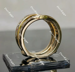 Doveggs princess moissanite/lab grown diamond wedding band/enhancer-8.1mm band width