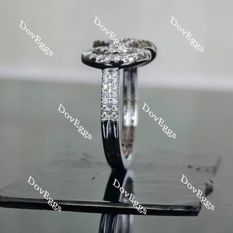 Doveggs round Infinity Knot moissanite/lab grown diamond wedding band-2.6mm band width