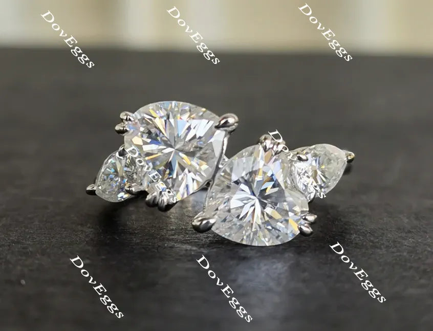doveggs side stones heart moissanite engagement ring