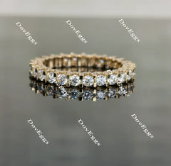 doveggs round full eternity moissanite/lab grown diamond wedding band-2.9mm band width
