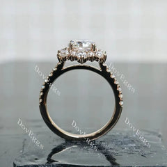 Doveggs floral half eternity engagement ring semi-mount only(Exclusively to DovEggs Stones)