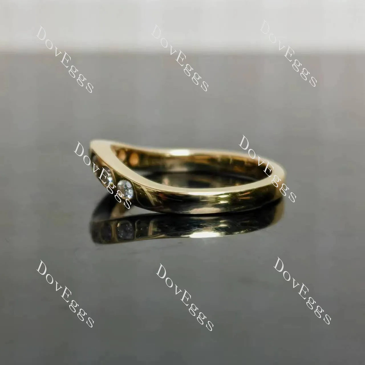 The Owen ring round moissanite/lab grown diamond wedding band-2.3mm band width