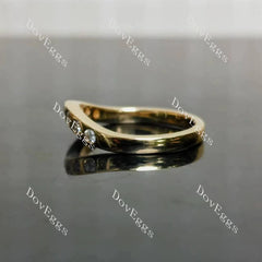 The Owen ring round moissanite/lab grown diamond wedding band-2.3mm band width