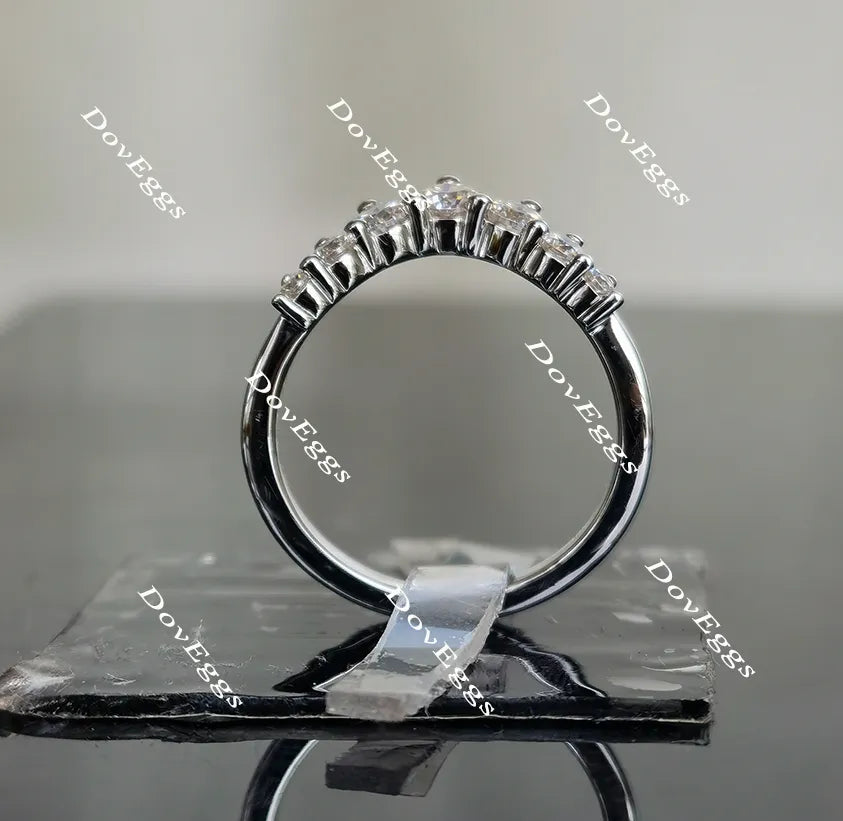Doveggs halo colored moissanite engagement ring only