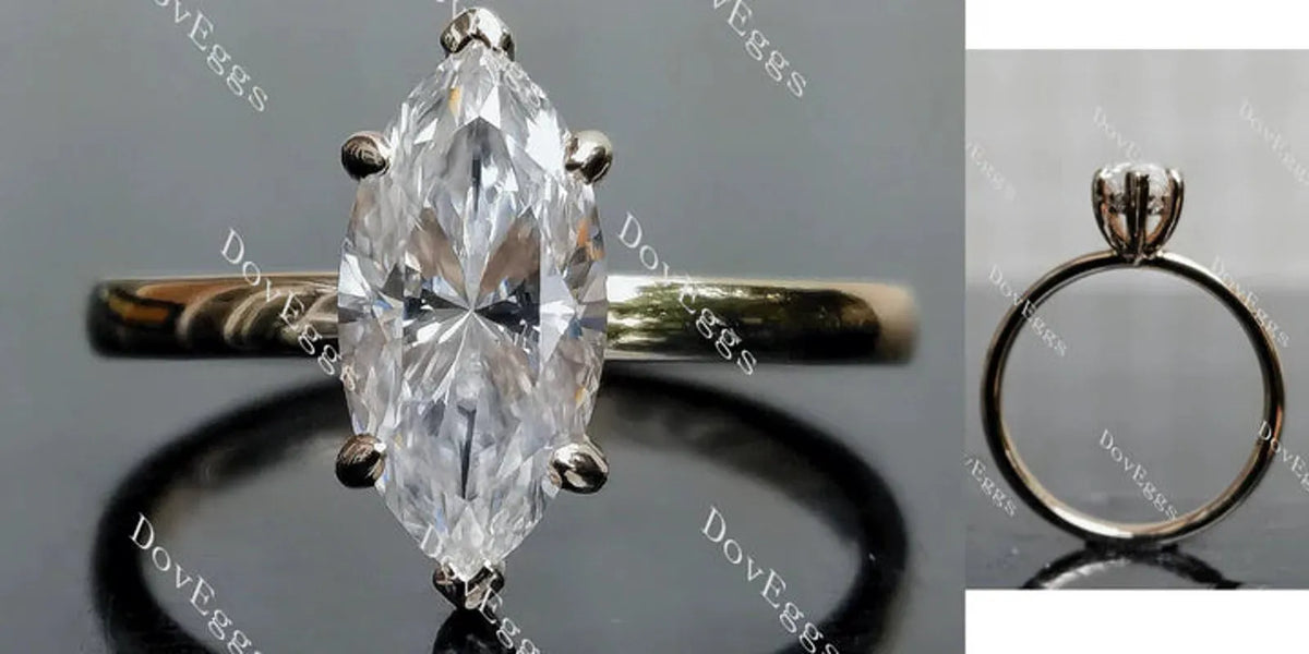DovEggs solitaire engagement ring semi-mount only(Exclusively to DovEggs Stones)