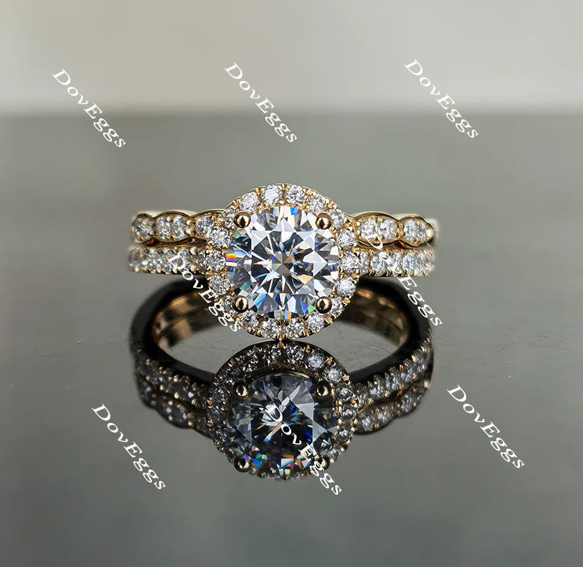 DovEggs halo engagement ring only semi-mount only(Exclusively to DovEggs Stones)