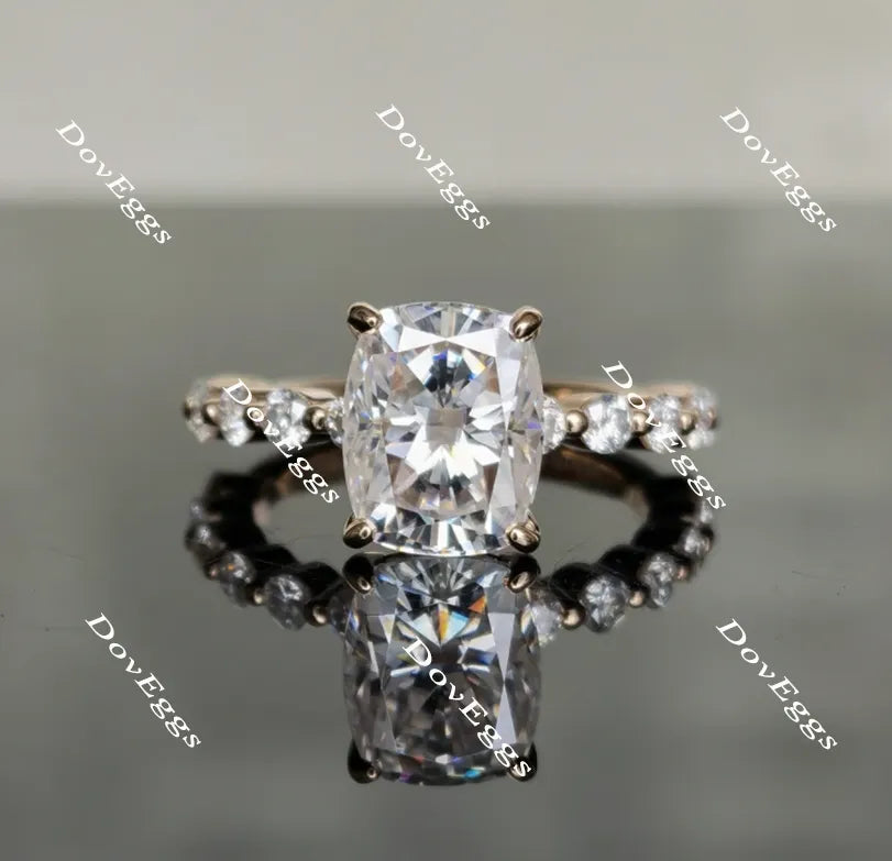 Doveggs cushion moissanite engagement ring for women