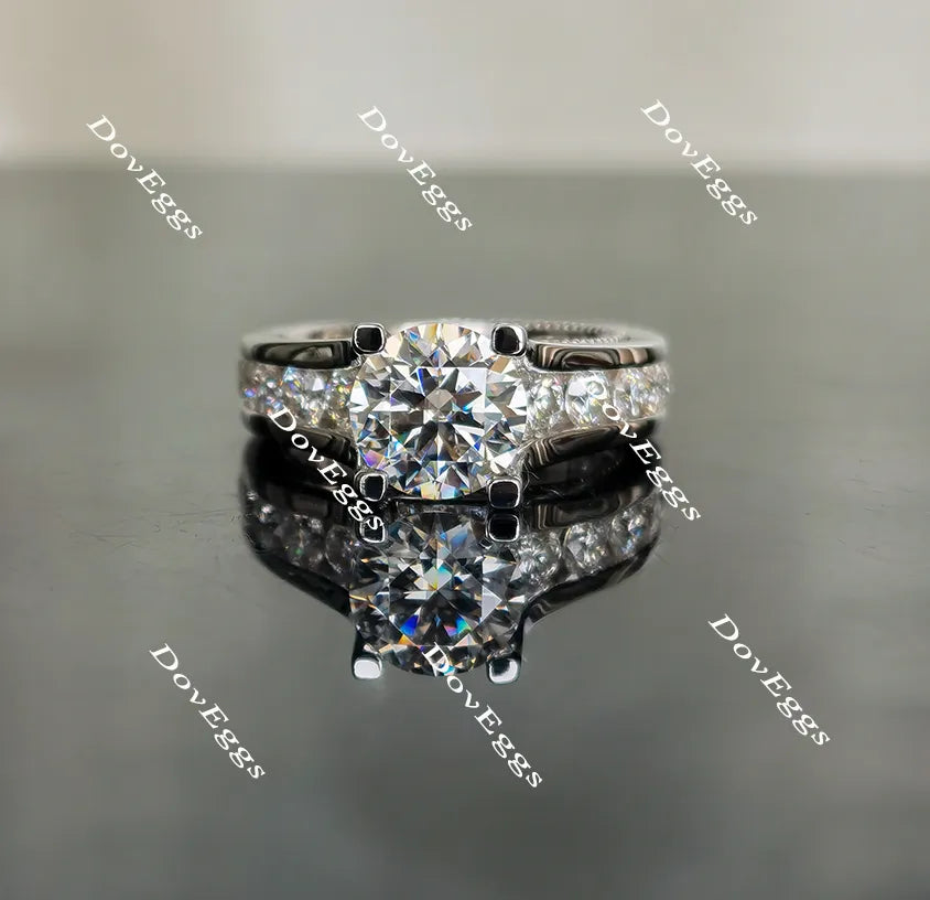 Doveggs channel set moissanite engagement ring