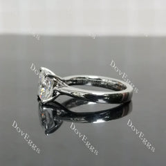 (Size 4.75-7.5) Doveggssterling silver moissanite engagement ring