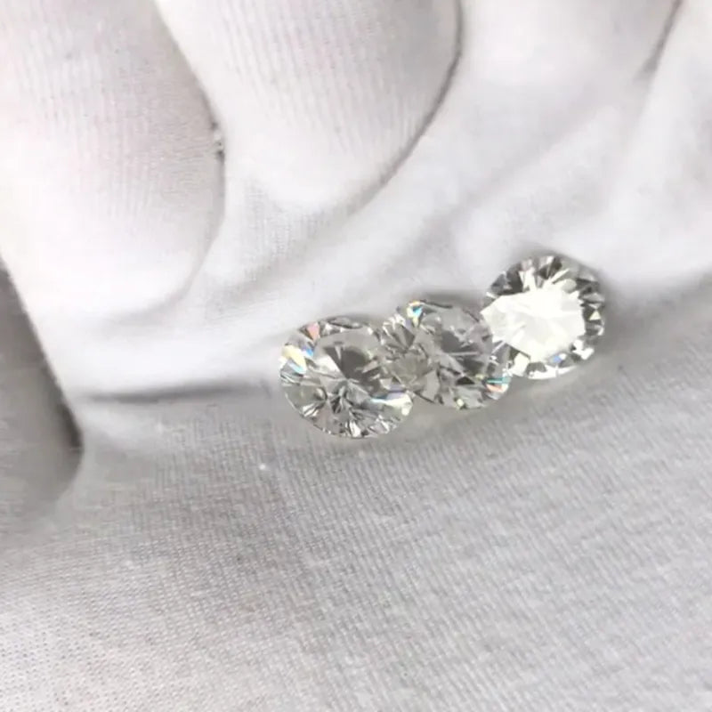 doveggs 10 pieces of 3.0mm round lab created moissanite loose stone