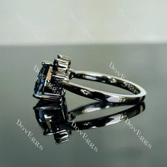 Doveggs heart twilight blue moissanite engagement ring