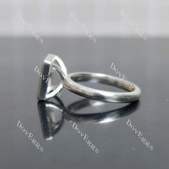 Wendyann's bezel setting solitaire engagement ring only semi-mount only(Exclusively to DovEggs Stones)