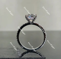 Doveggs princess pave moissanite engagement ring
