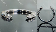 Doveggs round pave moissanite/lab grown diamond wedding band-2.2mm band width