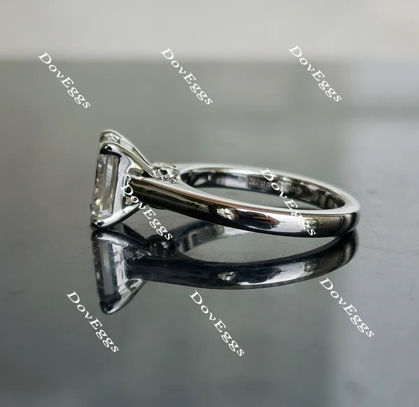 Doveggs solitaire art deco moissanite engagement ring
