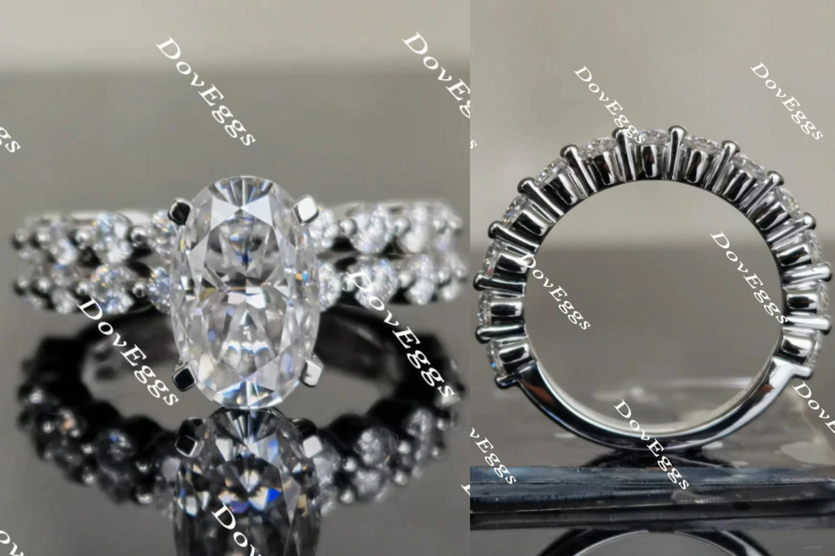 Doveggs round moissanite/lab grown diamond band(wedding band only)-2.5mm band width