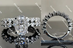 Doveggs round moissanite/lab grown diamond band(wedding band only)-2.5mm band width