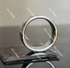 Doveggs round full eternity moissanite/lab grown diamond wedding band-6mm band width
