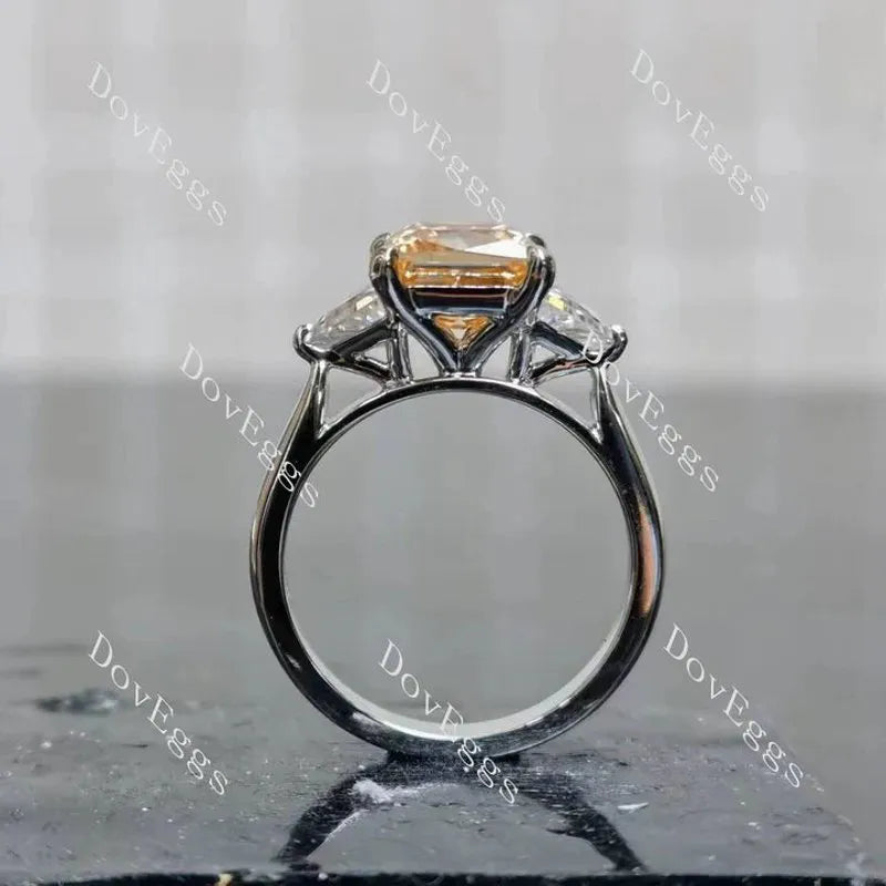 Doveggs pave three stones engagement ring only semi-mount only(Exclusively to DovEggs Stones)