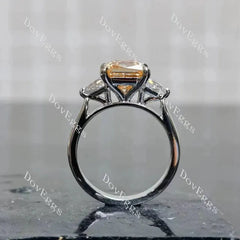 Doveggs pave three stones engagement ring only semi-mount only(Exclusively to DovEggs Stones)