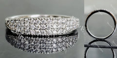 Doveggs round pave moissanite/lab grown diamond wedding band-2.0mm band width