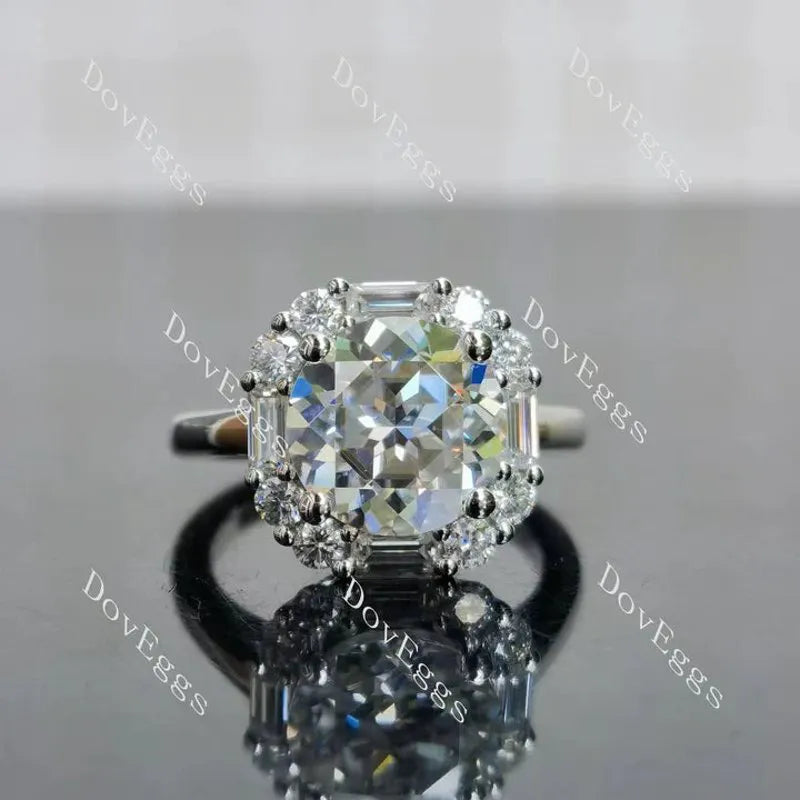 Doveggs halo vintage engagement ring semi-mount only(Exclusively to DovEggs Stones)