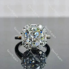 Doveggs halo vintage engagement ring semi-mount only(Exclusively to DovEggs Stones)