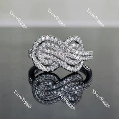 Doveggs round Infinity Knot moissanite/lab grown diamond wedding band-2.6mm band width