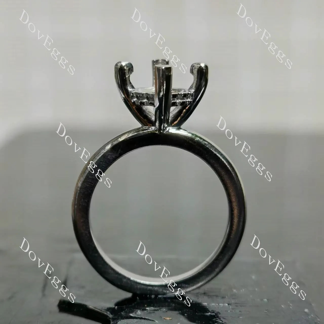 DovEggs hidden halo engagement ring only semi-mount only(Exclusively to DovEggs Stones)