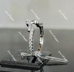 Doveggs eternity pave moissanite/lab grown diamond wedding band-2.0mm band width