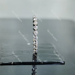 Doveggs round full eternity bubble moissanite/lab grown diamond wedding band-2.0mm band width