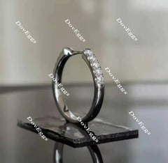 doveggs Half eternity pave moissanite/lab grown diamond wedding band-1.9mm band width